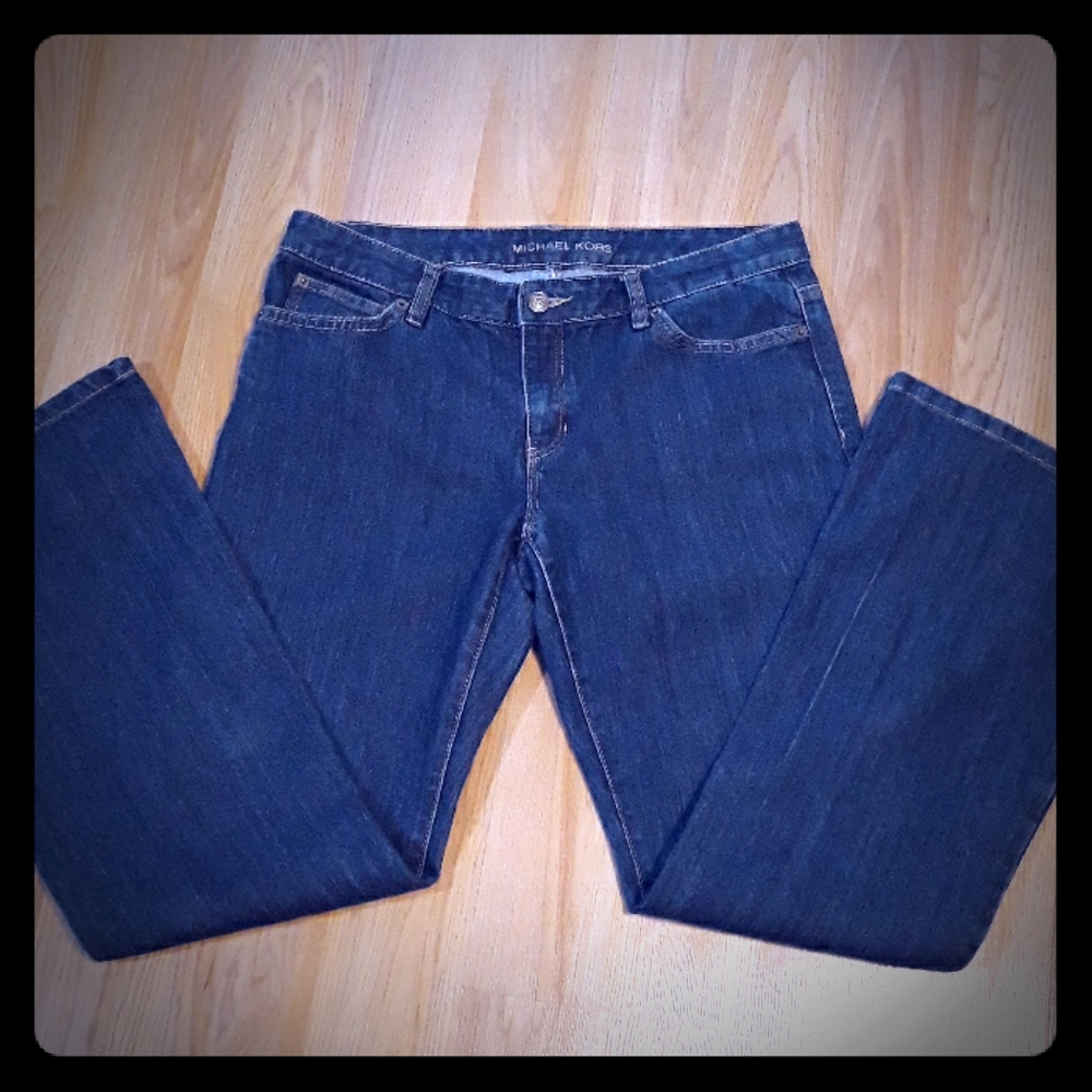 Michael Kors boot cut blue jeans size 8